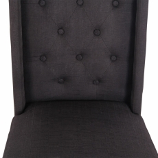 Jedálenská stolička Malea, textil, čierna - 6