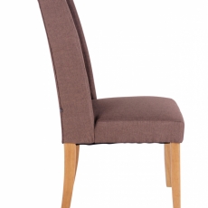 Jedálenská stolička Malea, textil, hnedá - 3