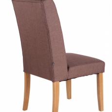 Jedálenská stolička Malea, textil, hnedá - 4