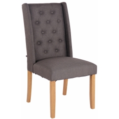 Jedálenská stolička Malea, textil, tmavo šedá