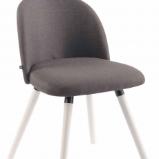 Jedálenská stolička Mandel textil, biele nohy - 8