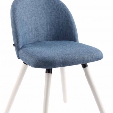 Jedálenská stolička Mandel textil, biele nohy - 2