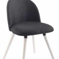 Jedálenská stolička Mandel textil, biele nohy - 6