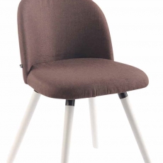 Jedálenská stolička Mandel textil, biele nohy - 5