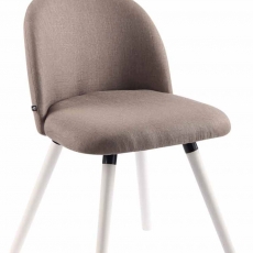 Jedálenská stolička Mandel textil, biele nohy - 7