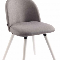 Jedálenská stolička Mandel textil, biele nohy - 9