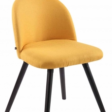 Jedálenská stolička Mandel textil, čierne nohy - 1