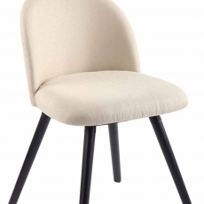 Jedálenská stolička Mandel textil, čierne nohy - 3