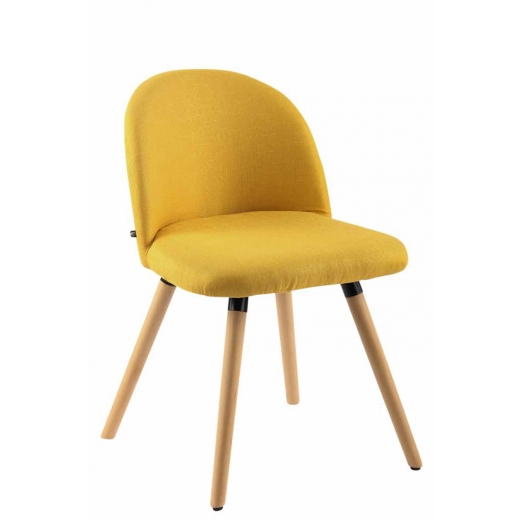 Jedálenská stolička Mandel textil, prírodné nohy - 1