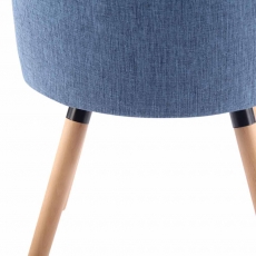 Jedálenská stolička Mandel textil, prírodné nohy - 16