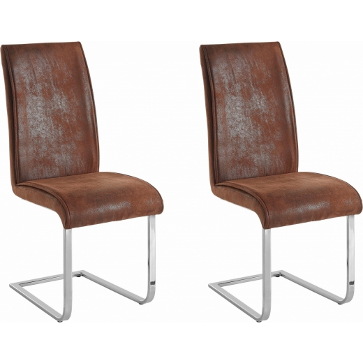 Jedálenská stolička Mant (Súprava 2 ks), hnedá - 1