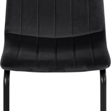 Jedálenská stolička Marcela (SET 2 ks), zamat, čierna - 2