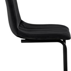 Jedálenská stolička Marcela (SET 2 ks), zamat, čierna - 3