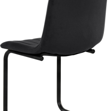 Jedálenská stolička Marcela (SET 2 ks), zamat, čierna - 4