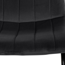 Jedálenská stolička Marcela (SET 2 ks), zamat, čierna - 5