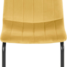Jedálenská stolička Marcela (SET 2 ks), zamat, žltá - 2