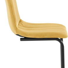 Jedálenská stolička Marcela (SET 2 ks), zamat, žltá - 3