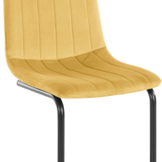 Jedálenská stolička Marcela (SET 2 ks), zamat, žltá - 4