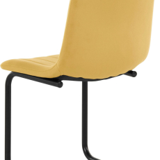 Jedálenská stolička Marcela (SET 2 ks), zamat, žltá - 5