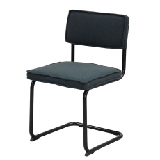 Jedálenská stolička Maria, čierna podnož (SET 4 ks), antracit - 1