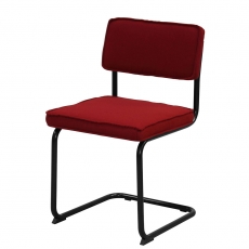 Jedálenská stolička Maria, čierna podnož (SET 4 ks), červená - 1