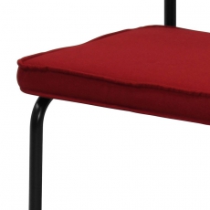 Jedálenská stolička Maria, čierna podnož (SET 4 ks), červená - 3