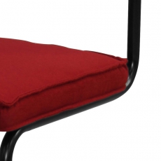 Jedálenská stolička Maria, čierna podnož (SET 4 ks), červená - 2