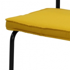 Jedálenská stolička Maria, čierna podnož (SET 4 ks), žltá - 3