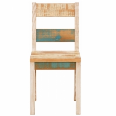 Jedálenská stolička Maril (Súprava 2 ks), krémová/modrá - 2