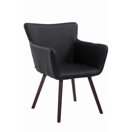 Jedálenská stolička Marre, čierna / hnedá - 1