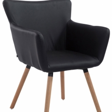 Jedálenská stolička Marre, čierna / prírodné drevo - 1