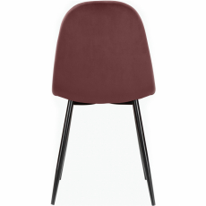 Jedálenská stolička Matcha (SADA 2 ks), zamat, čierna / ružová - 6