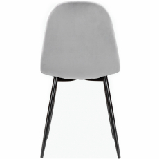 Jedálenská stolička Matcha (SADA 2 ks), zamat, čierna / šedá - 6