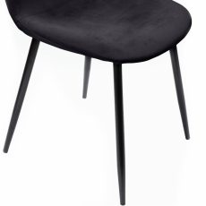 Jedálenská stolička Matcha (SADA 2 ks), zamat, čierna / tmavo šedá - 11