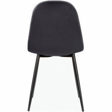 Jedálenská stolička Matcha (SADA 2 ks), zamat, čierna / tmavo šedá - 12