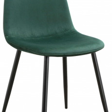 Jedálenská stolička Matcha, zamat, čierna / zelená - 1