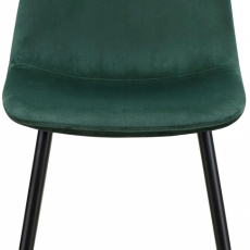 Jedálenská stolička Matcha, zamat, čierna / zelená - 2