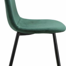 Jedálenská stolička Matcha, zamat, čierna / zelená - 3