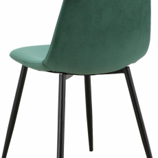 Jedálenská stolička Matcha, zamat, čierna / zelená - 5