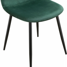 Jedálenská stolička Matcha, zamat, čierna / zelená - 6