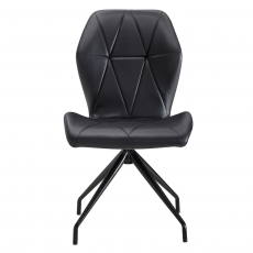 Jedálenská stolička Matrix, syntetická koža, čierna - 2