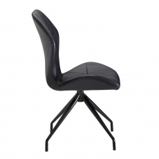 Jedálenská stolička Matrix, syntetická koža, čierna - 4