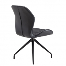 Jedálenská stolička Matrix, syntetická koža, čierna - 5