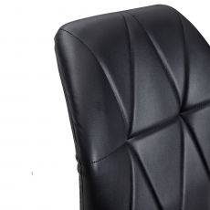 Jedálenská stolička Matrix, syntetická koža, čierna - 7