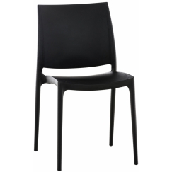 Jedálenská stolička May, čierna