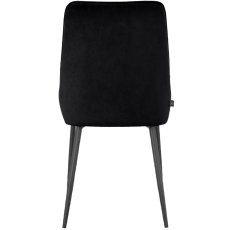 Jedálenská stolička Maya (SET 2 ks), zamat, čierna - 5
