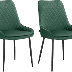 Jedálenská stolička Maya (SET 2 ks), zamat, zelená - 1