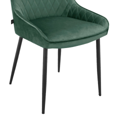 Jedálenská stolička Maya (SET 2 ks), zamat, zelená - 7