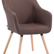 Jedálenská stolička McCoy, textil, hnedá - 1