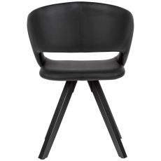 Jedálenská stolička Melany, syntetická koža, čierna - 6
